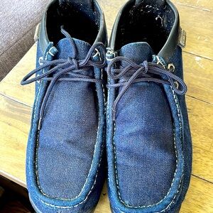 Gently used denim boots size 10